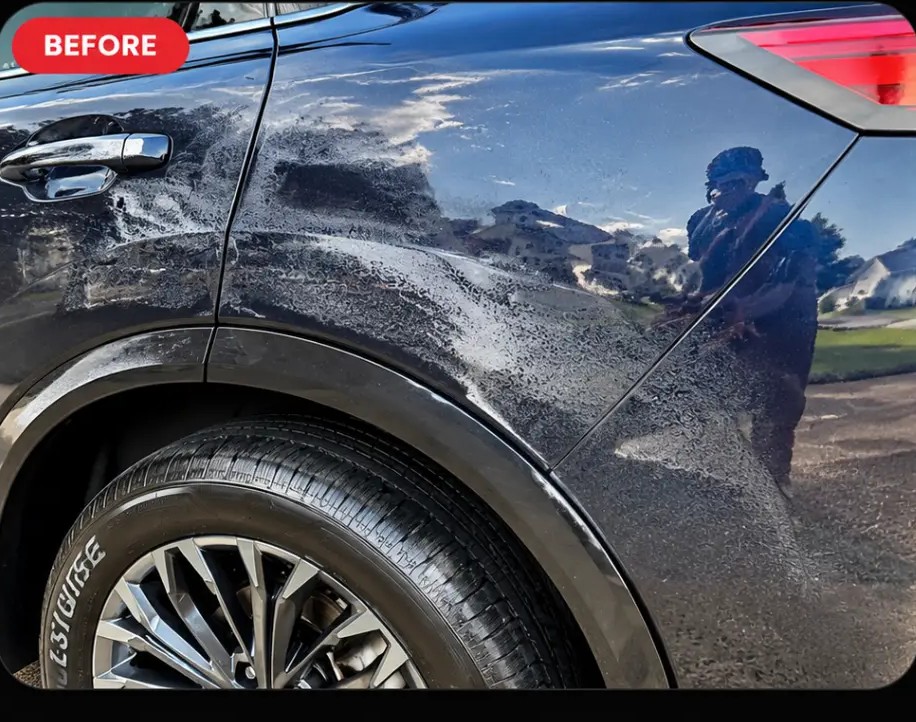 Navy SUV before  Paint Correction