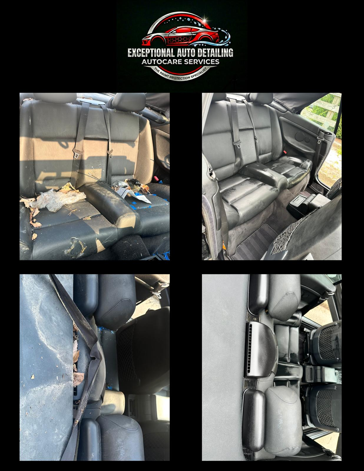 Rear seat Interior Detail result after detailing