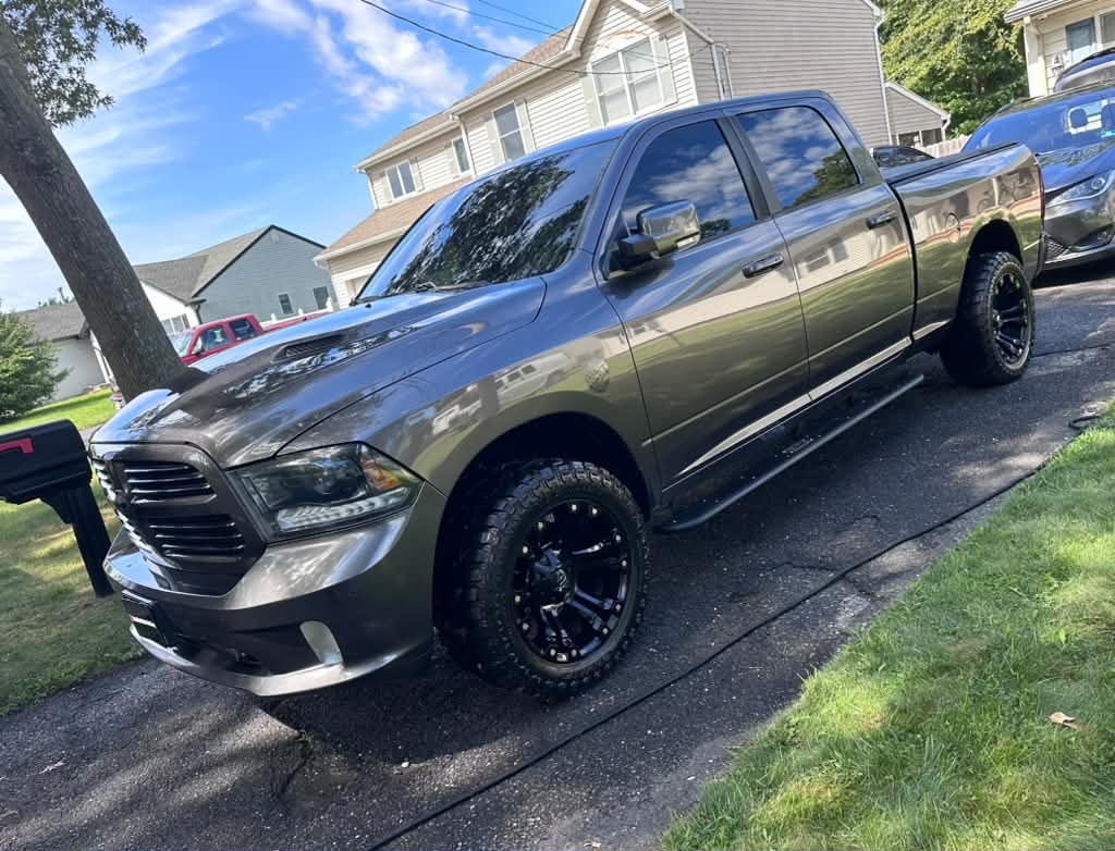 Detailed gray Ram pickup truck