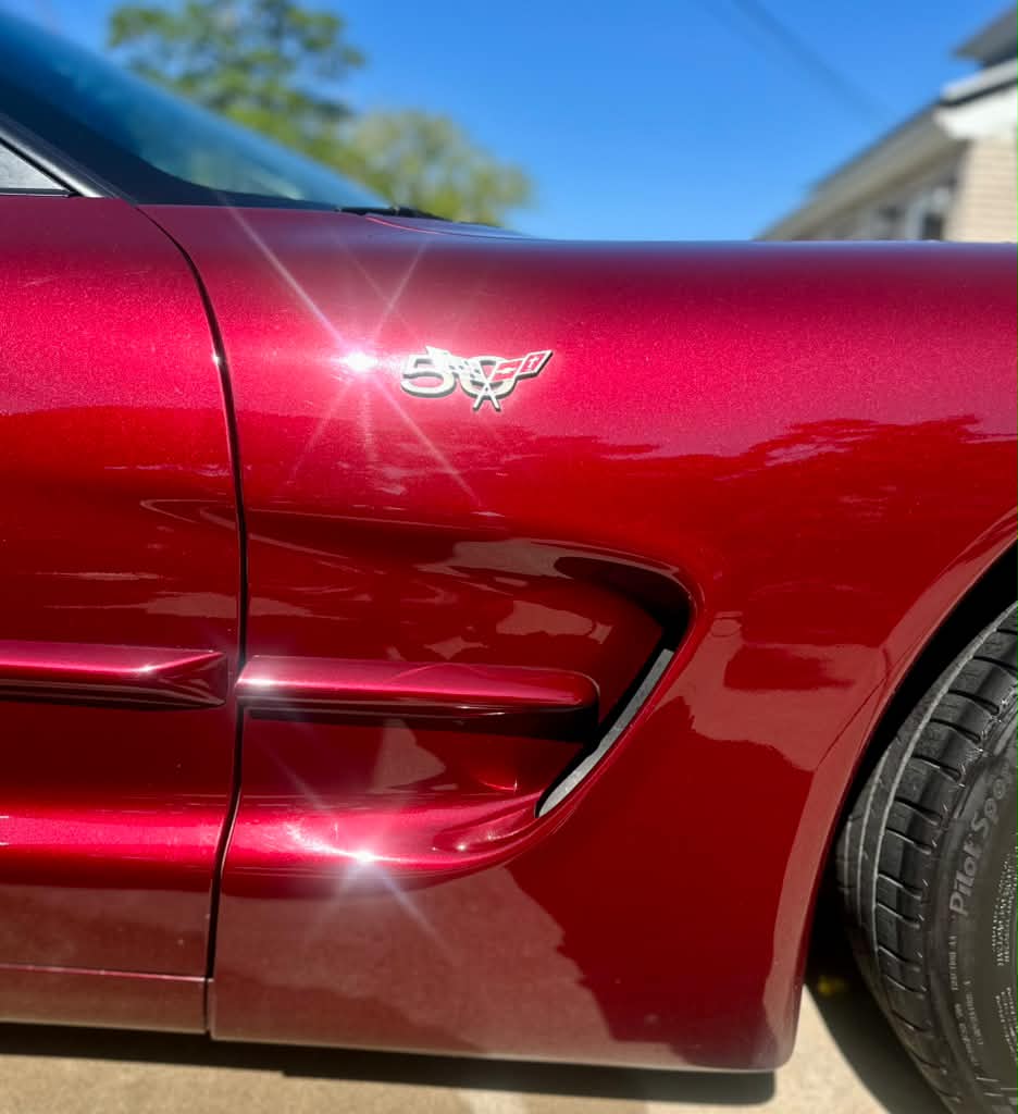 Polished red Corvette bodywork