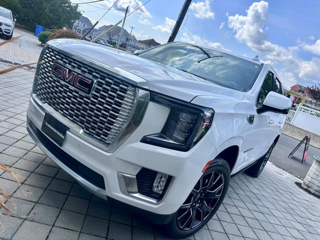 Detailed white GMC SUV